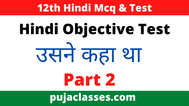 Read more about the article Hindi Objective Test Chapter 2 – Part 2